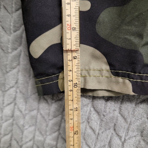 Kavu Cargo Shorts Swim Trunks Mens Size Med Elastic‎ Drawstring Camouflage Camo - Picture 5 of 8